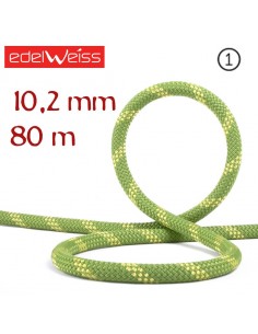 toplight II 10,2 mm - cuerda simple de 80 m (verde) - edelweiss