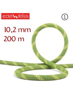 toplight ii 10,2 mm - cuerda simple de 200 m (verde) - edelweiss