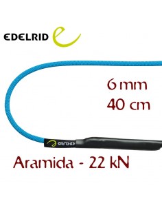 aramid cord 40 cm - anillo aramida de 6 mm - edelrid