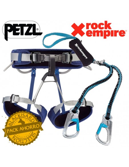 Pack ferrata de disipador y arnés