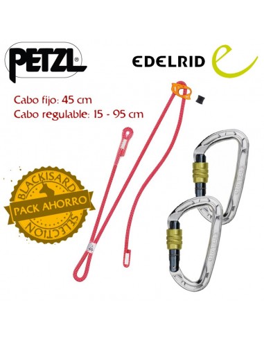 Pack doble cabo de anclaje regulable - Petzl/Edelrid