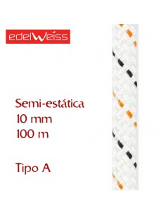 speleo-2 10 mm - cuerda para espeleología 100 m (blanca) - edelweiss