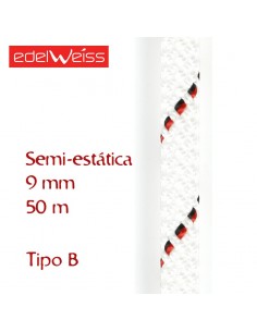 speleo-2 9 mm - cuerda para espeleología 50 m (blanca) - edelweiss