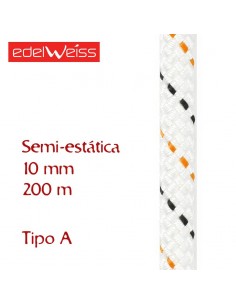 speleo-2 10 mm - cuerda para espeleología 200 m (blanca) - edelweiss