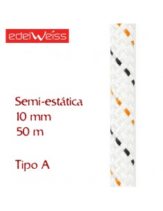 speleo-2 10 mm - cuerda para espeleología 50 m (blanca) - edelweiss