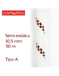 speleo 10,5mm - cuerda para espeleología 50 m (Blanca) - Edelweiss