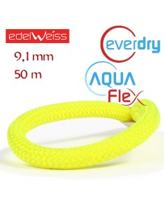 canyon 9,1 mm aquaflex everdry - cuerda para barrancos 50 m (amarilla) - edelweiss