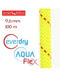 canyon 9,6 mm aquaflex everdry - cuerda para barrancos 100 m (amarilla) - edelweiss