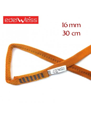 tubular 16 mm - anillo cosido de cinta plana 16 mm (30cm) - edelweiss