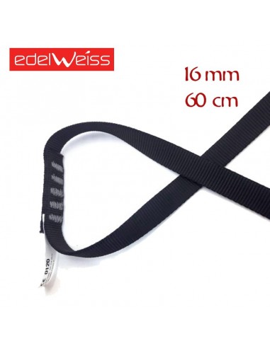 tubular 16 mm - anillo cosido de cinta plana 16 mm (60 cm) - edelweiss