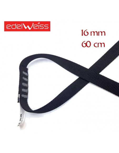 tubular 16 mm - anillo cosido de cinta plana 16 mm (60 cm) - edelweiss