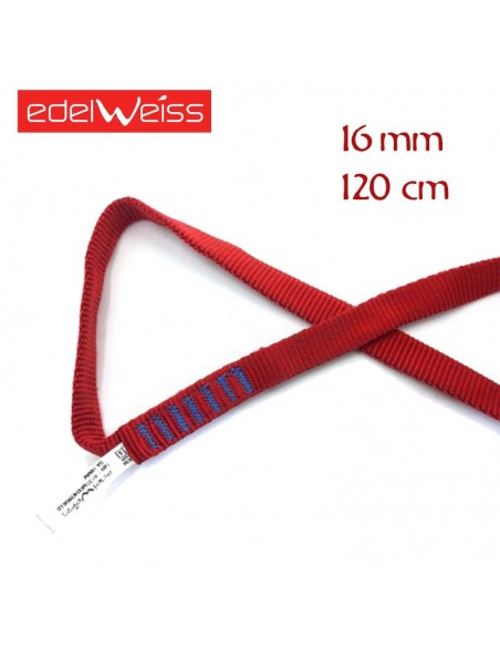 tubular 16 mm - anillo cosido de cinta plana 16 mm (120 cm) - edelweiss