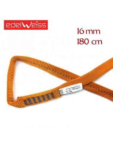 tubular 16 mm - anillo cosido de cinta plana 16 mm (180 cm) - edelweiss