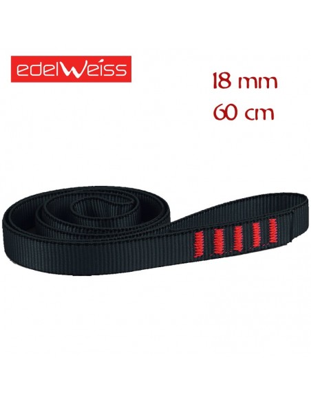 flat 18 mm - anillo cosido de cinta plana 18 mm (60 cm) - edelweiss