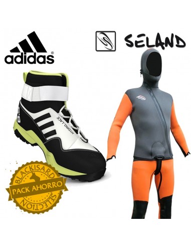 pack escalo + hydrolace - neopreno con botas de barrancos - seland/adidas