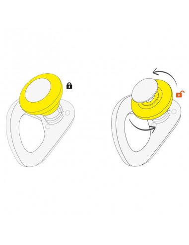 coeur pulse - anclaje amovible de 12 mm con función de bloqueo - petzl