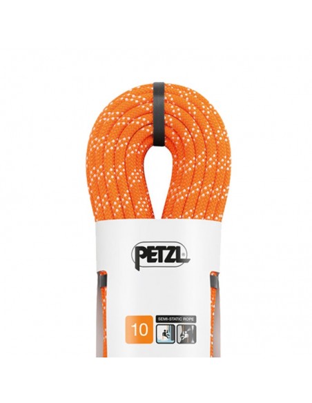 club 10 mm (naranja) - cuerda de 60 m semiestática para espeleo y barrancos - petzl