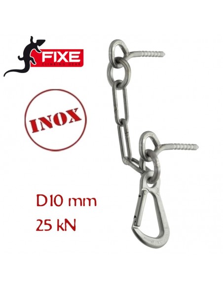 descuelgue inox. con mosquetón draco y anclajes químicos - fixe