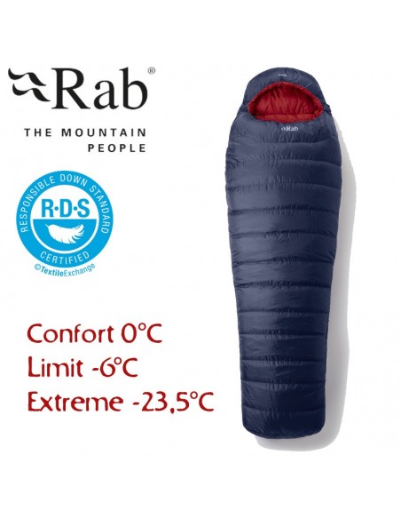 ascent 500 - saco de dormir de plumas de 2 estaciones - rab