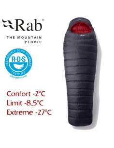 ascent 700 - saco de dormir de plumas de 3 estaciones - rab