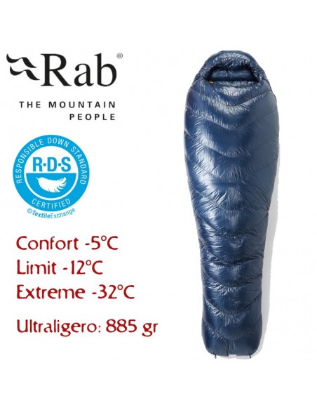 mythic 600 - saco de dormir de plumas ultraligero - rab