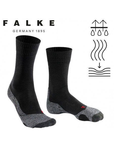 falke tk2 - calcetines de trekking (black-mix) - falken