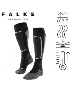falke sk2 - calcetines largos para ski (black-mix) - falke