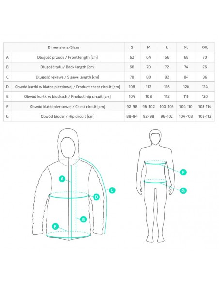 phantom men - chaqueta de plumas para hombre (roja) - pajak