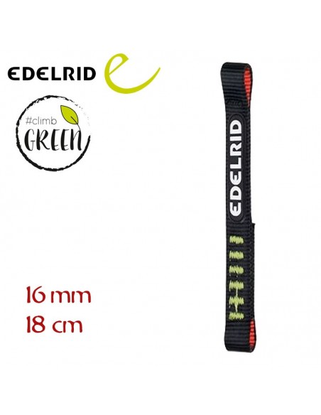 jim quickdraw pes 16 mm - cinta de 18 cm (night) - edelrid