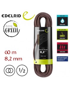 starling pro dry 8,2 mm - cuerda media 60 m (night) - edelrid