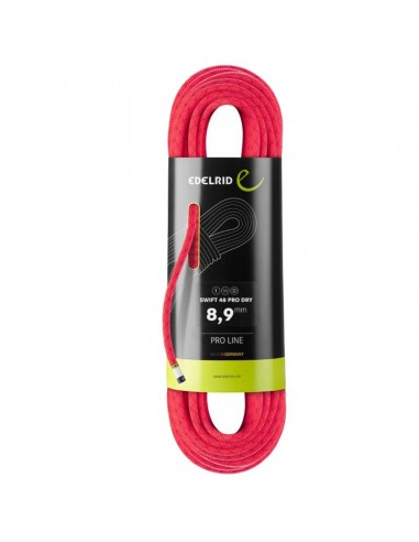 swift 48 pro dry 8,9 mm (pink) - cuerda de triple certificación 60 m - edelrid