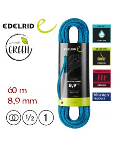swift 48 pro dry 8,9 mm (icemint) - cuerda de triple certificación 60 m - edelrid