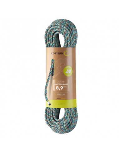 swift eco dry 8,9 mm - cuerda sin pvc de triple certificación 60 m - edelrid