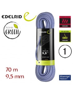 eagle lite 9.5 mm - cuerda simple 70 m (polar) - edelrid