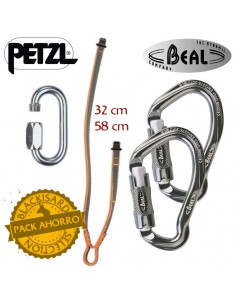 pack spelegyca - cabo de anclaje con maillon y mosquetones - petzl