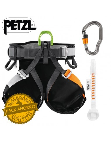 pack arnés canyon guide + fusible + mosquetón vertigo - petzl