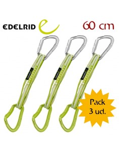 pack 3 cintas express alpinas mission set 60 cm - edelrid