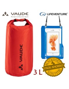 pack bolsa estanca 3 l + funda impermeable móbil hydroseal - vaude/lifeventure
