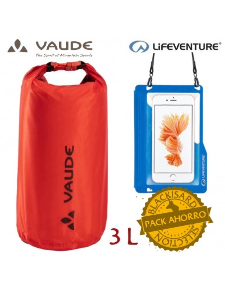 pack bolsa estanca 3 l + funda impermeable móbil hydroseal - vaude/lifeventure