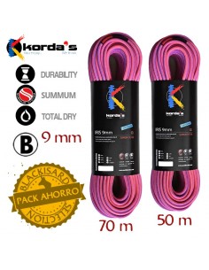 pack iris 50 9 mm + iris 70m 9 mm - cuerda barrancos - korda's