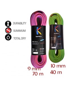 pack iris 40 m 10 mm + iris 70m 9 mm - cuerda barrancos - korda's 2