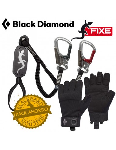 pack disipador mas guantes para ferrata