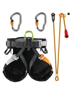 pack dual canyon guide + arnés canyon guide barranquismo + 2 mosquetón vertigo - petzl 2