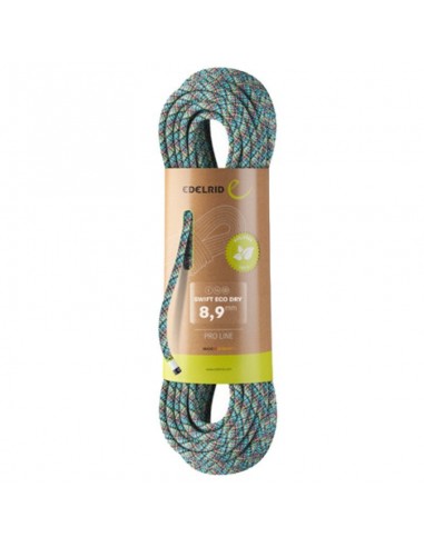 swift eco dry 8,9 mm - cuerda sin pvc de triple certificación 80 m - edelrid