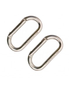 pack 2 oval steel recto - mosquetón de acero recto - kong 2
