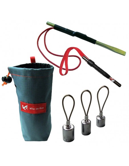 pack plomos plus - remachador + extractor + bolsa same + 6 plomos (2m + 2l +xl) - kop de gas