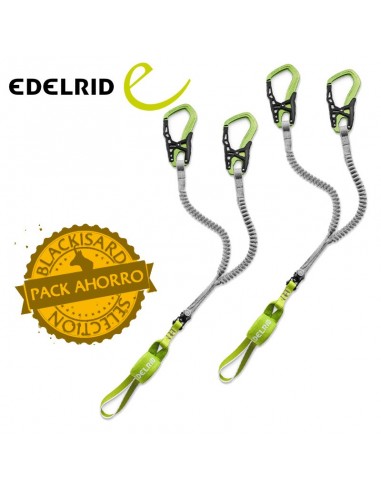 pack 2 cable comfort vi - disipador ferrata con giratorio - edelrid