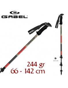 montblanc 4.0 alu telescópico - bastones para trekking (rojo) - gabel