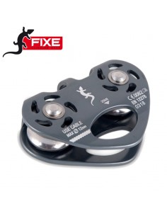 polea doble eje para tirolinas de cable - fixe