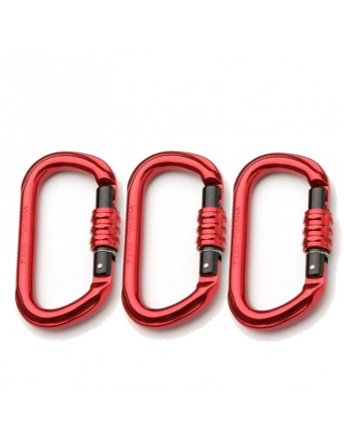 pack 3 tucana - mosquetón simétrico rosca hexagonal - fixe